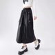 thumbnail image 4 of Falda de cintura alta en forma de A para mujer, estilo urbano, de longitud media, con abertura lateral, para otoño e invierno, cintura elástica, moda femenina A1487, 4 of 5