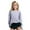 Purple, variant on NAISIBABY Girls Workout Tops, Long Sleeve Backless Breathable Shirts Running Yoga Loose Sports T-Shirts Purple 7-8T