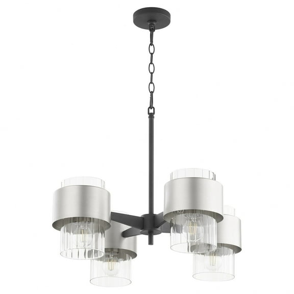 Quorum Lighting - Epsilon - 4 Light Chandelier In Mid Century Modern Style-8.25