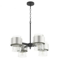 Quorum Lighting - Epsilon - 4 Light Chandelier In Mid Century Modern Style-8.25