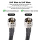 thumbnail image 4 of Cable coaxial UHF macho a UHF macho 2 piezas RG8 60cm/2ft 10mm de baja pérdida para radios, antenas, medidor SWR, 4 of 5