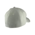 thumbnail image 4 of Blank Fitted Curved Cap Hat, White 8, 4 of 4