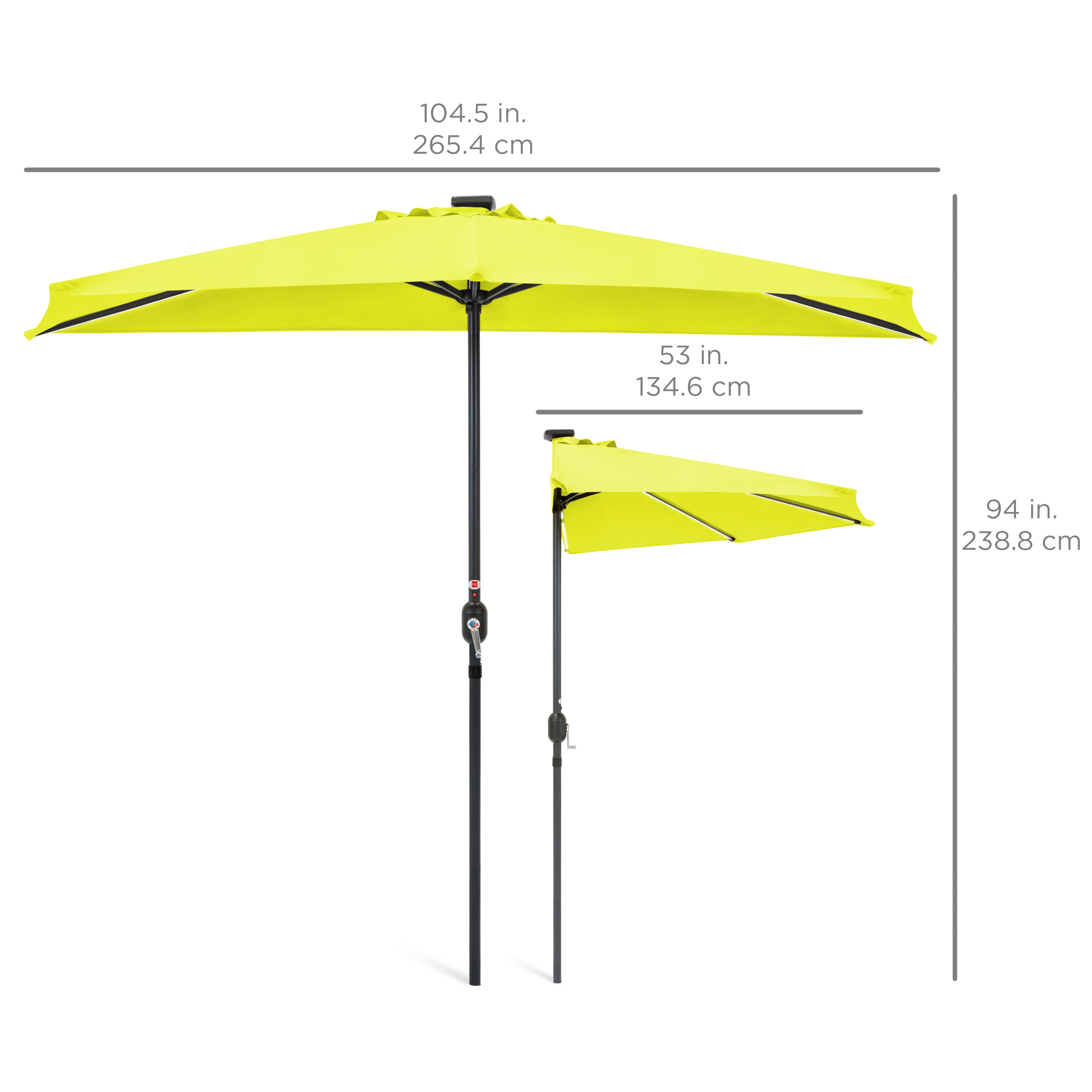 lighted half umbrella