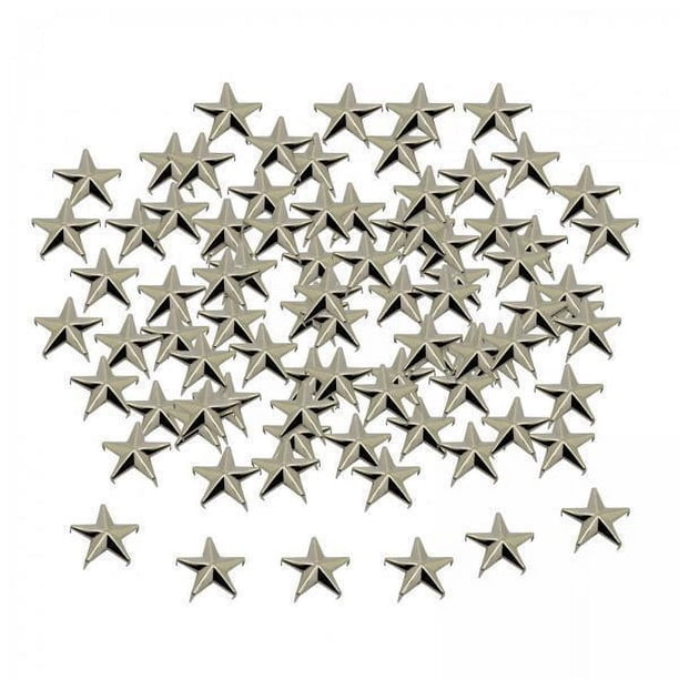 4x100 Piezas De Remaches De Estrella De Cinco Puntas De Metal Para Sombreros, Bolsos, Disfraces Con DIY De 2 Cm 4 piezas