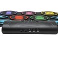 thumbnail image 3 of Juego de 9 almohadillas de batería electrónica de color, juego de almohadillas de práctica de batería portátil de voz externa, soporte BT 100-240V, 3 of 8
