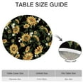 thumbnail image 6 of Sunflower Theme Round Tablecloth with Elastic Edge, Water-Resistant Cover for Kitchen or Garden, Fits 44-52 Inch Tables, 6 of 7