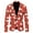 Watermelon Red, variant on JIKNTTR Men's Fashionable Temperament Elegant Suit Christmas Snowflake Santa Printed Pocket Lapel Button Suit Jacket Suit Daily Leisure Sport Coats Blazers