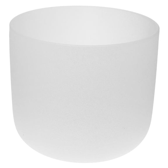 Cuenco Tibetano De Cristal F Nota Para Corazón Cuarzo Esmerilado 7 Pulgadas Blanco Sunnimix