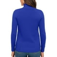 thumbnail image 4 of Women's Turtleneck Chunky Sweater Long Sleeve Casual Knit Pullover, Fall Winter Jumper Top Royal Blue M, 4 of 5