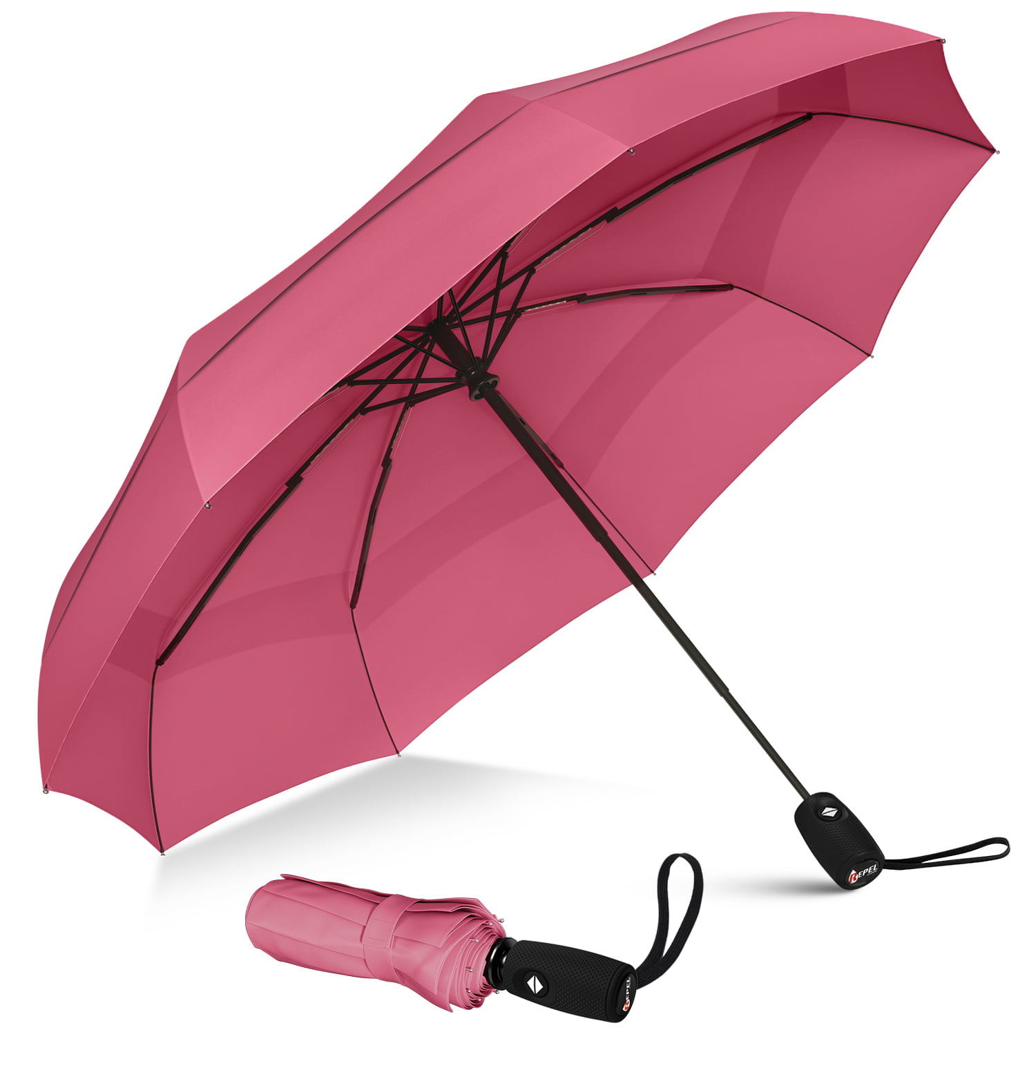Rain And UV Seamless Pattern With Unicorns Unique Novel Auto Open Close Umbrella Compact Outdoor Travel Umbrella Resistant To Wind 