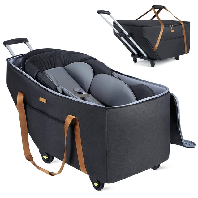 Bolsa de Viaje para Silla de Auto Infantil Tonyeee con Ruedas Acolchonada