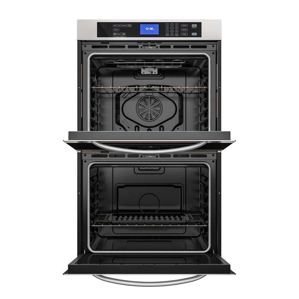 Pemberly Row 5 cu. ft. Stainless-Steel Premium Convection Double-Unit Wall Oven.