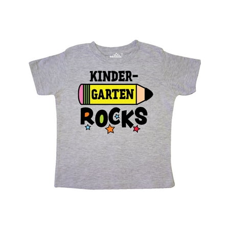

Inktastic Kindergarten Rocks with Pencil and Stars Gift Toddler Boy or Toddler Girl T-Shirt