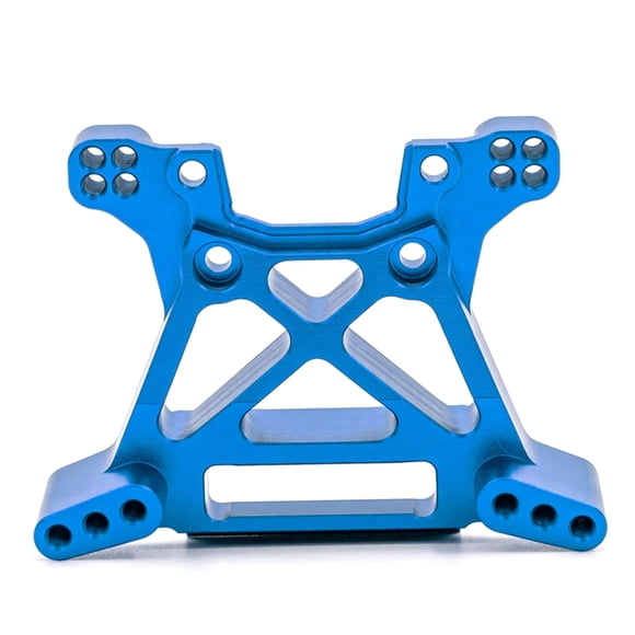 Riwcyla Remote Control Alloy Front Shock Tower replacement for TRAX4 110 4WD Rustler 4X4(VXL), Hoss(VXL),Replaces Part 6739(BLUE)