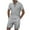 Gray, variant on HVOBTTY Mens Casual Pajama Set, Summer Pajama Set for Men, Men's Soft Fashion Solid Color Button Collar Short Sleeve Top and Shorts Drawstring Waist with Pockets Comfy Pajamas Set Black, XL