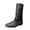 Black, variant on Unisex Timeless Mid Calf Boots Classic Lace Up Round Toe Ankle Booties With Secure Straps Flat Bed Shoes Brown US:5.5