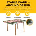 thumbnail image 4 of Pink Christmas Table Cloths for 6 Foot Rectangle Tables, Xmas Tree Ball Snowflake Winter Gifts Patio Waterproof Elastic Fitted Tablecloths, Washable Rectangular Table Cover for Camping, 4 of 8