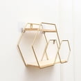 thumbnail image 1 of Moluckfu Repisa De Pared De Hierro Con Doble Forma Hexagonal Para Y Cocina, 1 of 3