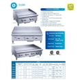 thumbnail image 3 of 36 in. CommercialManual Gas Griddle Flat Top Grill 90,000 BTU Countertop Griddle 3 Burner NSF, 3 of 10