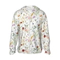 thumbnail image 1 of Vsdgher Sweat à Capuche Imprimé Aquarelle Fleur Sauvage pour Hommes Femmes, Manches Longues Protection Solaire Pêche pour Course Natation-TG, 1 of 7