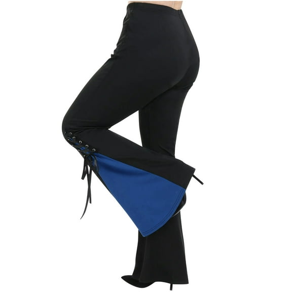 Qingpeng Women Plus Size Bell Bottoms Flare Pants Pull On Flare Pants