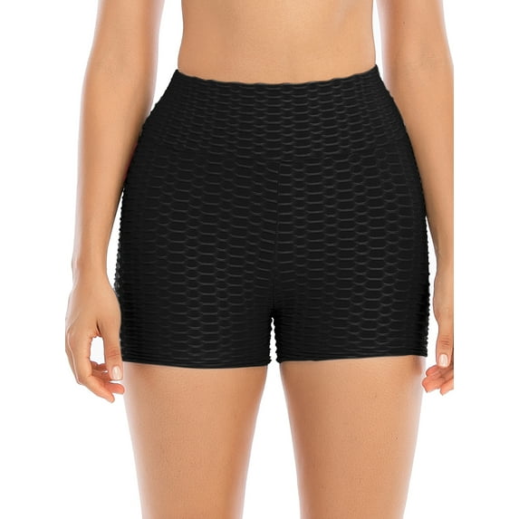 FUTATA Women Workout Shorts Brazilian Textured Booty Leggings Shorts Anti-Cellulite Scrunch Butt Lift Shorts,Fit For Sports Running Gym Bike