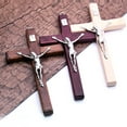 thumbnail image 4 of 5x Wooden Christ Jesus for Cross Suffering Statue Religious Prayer Crucifix Pend, 4 of 12