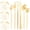 Gold-Style 1, variant on 24 Pieces Silverware Set with Steak Knives, Gold Flatware Set for 4, Food-Grade Stainless Steel Tableware Cutlery Set, Eating Mirror Polished Utensil Set for Home Restaurant