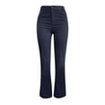 thumbnail image 5 of Hamky Plus Size Pants Flare Pants for Women Women Pockets High Waist Solid Straight Leg Pants Long Trousers Flared Pants Lounge Pants Women Jeans for Women Trendy Blue XXL, 5 of 7