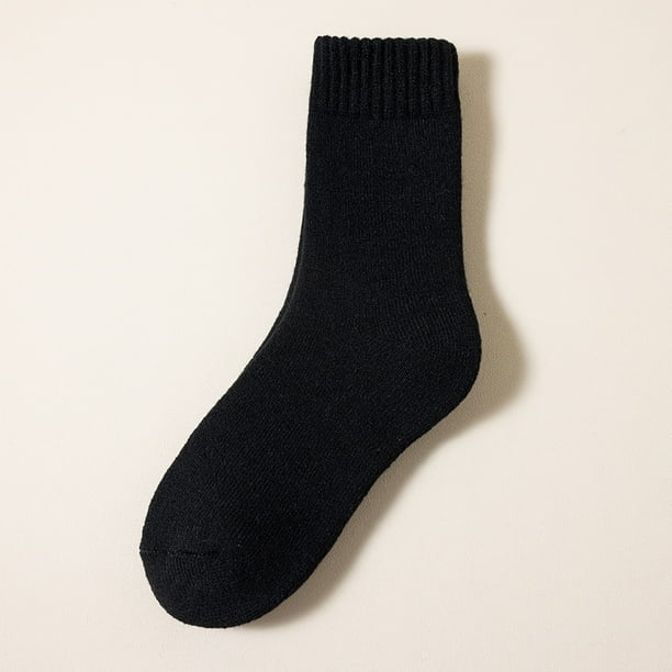 Fiudx Calcetines Térmicos de Invierno, Tecnología de Autocalentamiento, Forro Polar Suave, Lana Cálida, Imprescindibles para El Frío, Longitud Media, Talla Única, Unisex, 1 Par