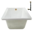 thumbnail image 6 of Streamline N-4080-706-BGL 66 in. x 34 in. Acrylic Soaking Drop-In Bathtub in Glossy White, With External Drain in Brushed Gold, 6 of 12
