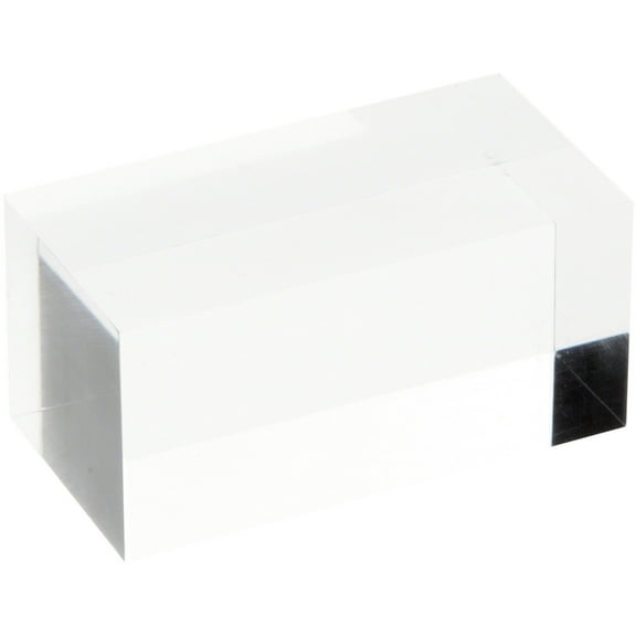 Plymor Clear Polished Acrylic Rectangular Display Block, 1.5" H x 1.5" W x 3" D