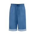 thumbnail image 3 of Lullu Girls Summer High Waist Shorts Casual Knee-Length Shorts with Pockets, Sizes 5-14, 3 of 3