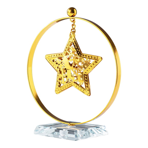 Harliver Christmas Elk Accessories Decorations, Sparkling Christmas Star Tree Ornaments, Gold Christmas Ornament, Christmas Decorations Indoor, Christmas Table Top Decor