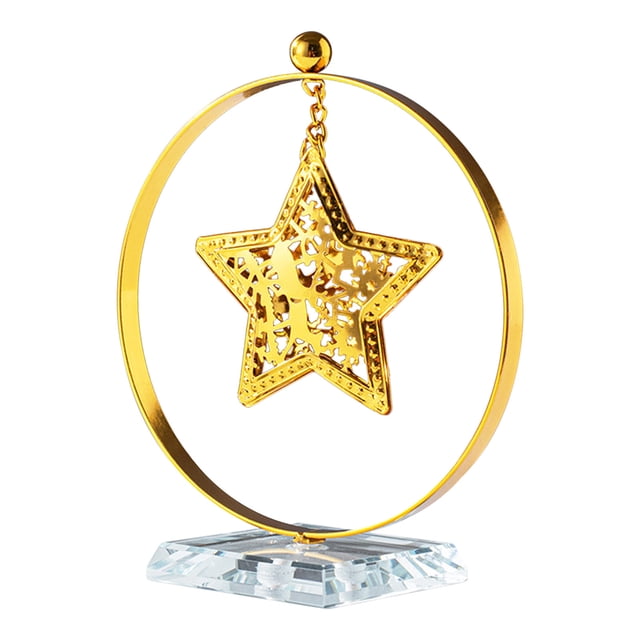 Fwttom Sparkling Christmas Star Tree Ornaments, Gold Tree Topper Christmas Tree Decorations Christmas Decorations