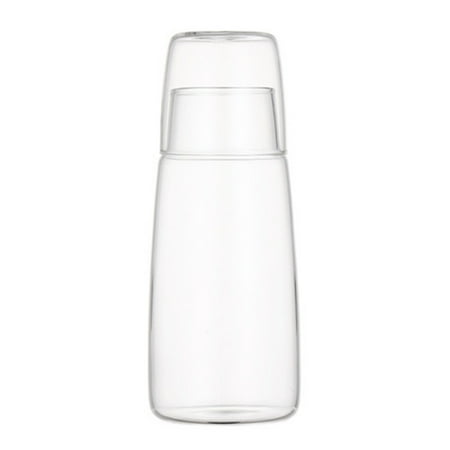 

Bedside Water Carafe Set with Tumbler Glass Set for Bedroom Nightstand Glass Mouthwash Bottle for Bathroom