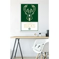 thumbnail image 3 of NBA Milwaukee Bucks - Logo 21 Wall Poster with Magnetic Frame, 22.375" x 34", 3 of 5