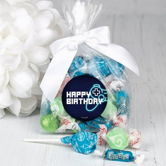 12ct Video Game Birthday Party Goodie Bags Kids Birthday Candy Filled Favors (12 Pack) - Gamer