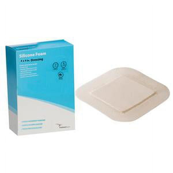 Cardinal Health Silicone Foam Wound Dressing, 4" X 4"