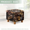 thumbnail image 3 of Jiueut Wolf Hunting Camo Print Footstool Slipcover, Thick Footrest Sofa Slipcovers Non Slip Square Covers for Ottoman with Stretch Bottom, 3 of 7