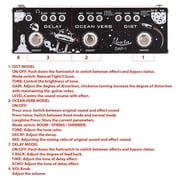NFTIGB 3-in-1 Guitar Multi Effects Pedal Delay Ocean Verb Distortion Aluminum Alloy Shell Electric Pedal