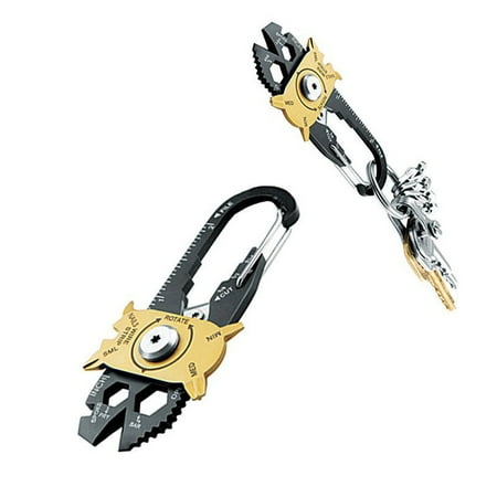 Pocket Tool Keychain - Portable Gadget Utility FIXR 20 in 1 Pocket Multi Tool Keychain Key Ring