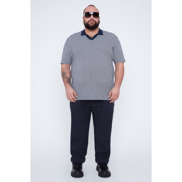 THICKEMS Pantalon Chino Plissé en Sergé pour Hommes