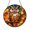 Acrylic 3.5 Inch, variant on Owl Stained Glass Circular Window Decor, Colorful Wildlife Design with Leaf Details and Blue Tones, Artistic Nature Accent