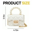 thumbnail image 5 of GASTROPOD toddler Purse Quilted Exterior Girls Purse Pearl - Designed Handle Kids Purse White, 5 of 7