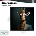 thumbnail image 4 of Stupell Industries Art Deco Giraffe Gaze in Regal Crown Black Framed Giclee Art, 12 x 12, by Lazar Studio, 4 of 8