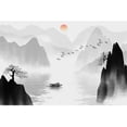 thumbnail image 2 of IDEA4WALL 4pcs Wall Murals Traditional Chinese Ink Painting Landscape Removable Wallpaper Peel and Stick 66x96 inches, 2 of 3
