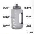 thumbnail image 3 of Botella de agua ZULU Goals de medio galón, 1,9 L, con marcador de tiempo, gris, 3 of 7