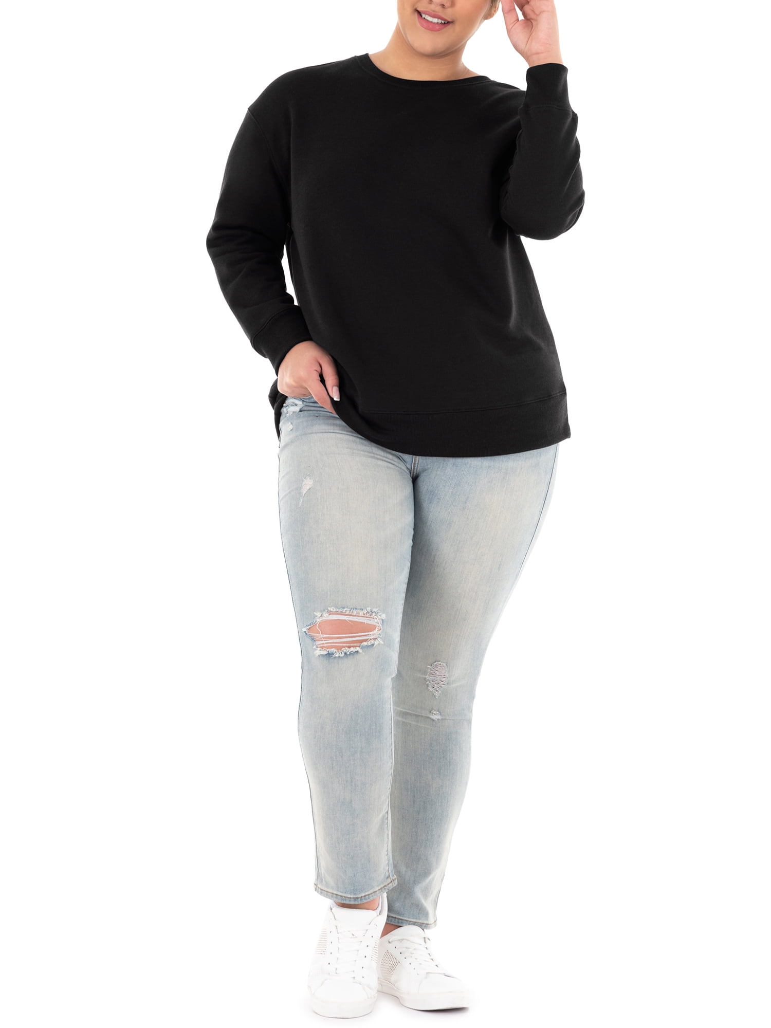 Terra & Sky Women's Plus Size Fleece Sweatshirt