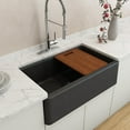 thumbnail image 5 of BOCCHI 1600-505-0120 Apron-Front 33" Single Granite Kitchen Sink Metallic Black, 5 of 7